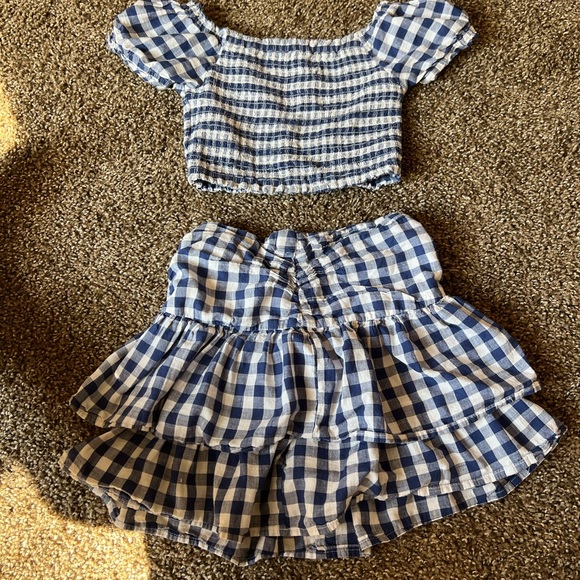Mayoral Other - Mayoral Blue and White Gingham Kids Matching Set